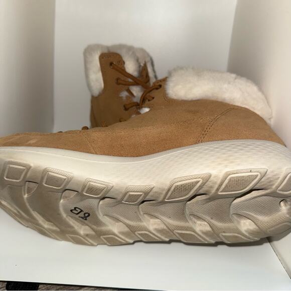 Skechers Women On the Go Winter Chill Ankle Boots Chestnut Suede - Picture 8 of 8